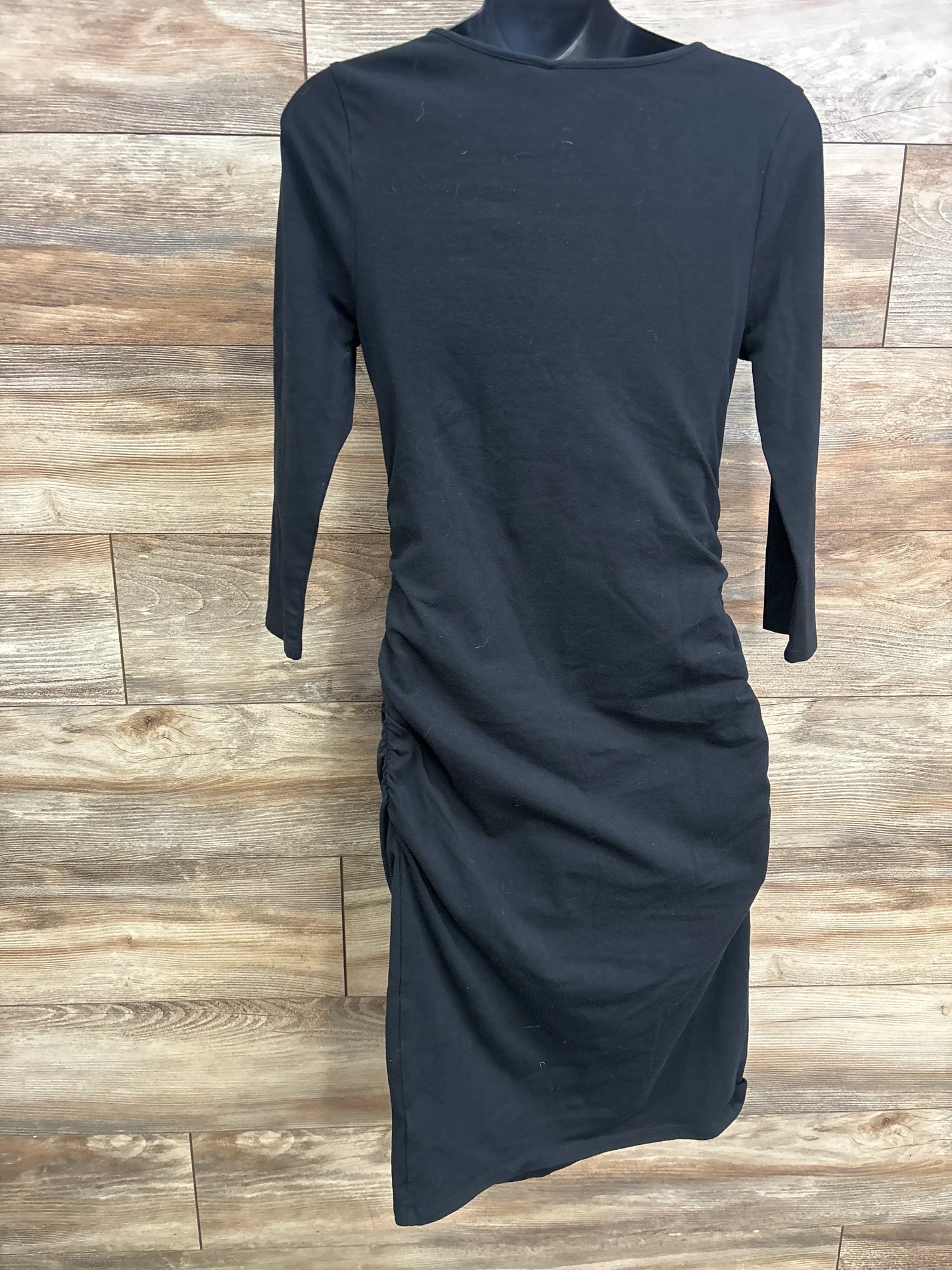 Isabel Maternity Long Sleeve Bodycon Dress Black sz Medium