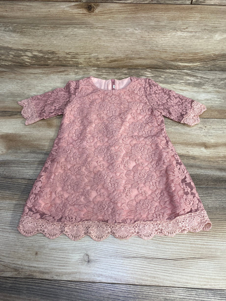3/4 Sleeve Lace Dress Pink sz 12-18m - Me n Mommy To Be