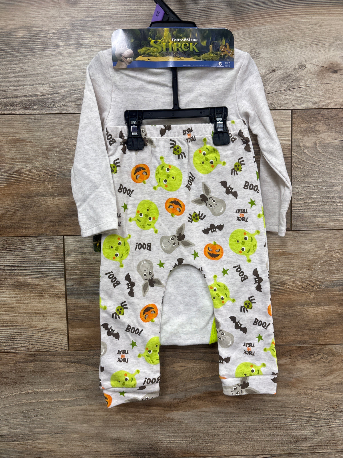 NEW Dreamworks Shrek 3pc Halloween Layette Set Grey sz 12m