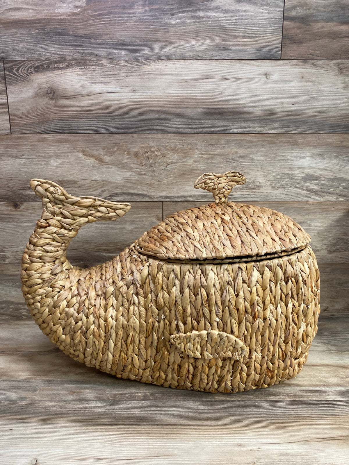 NEW Place & Time Everyday Whale Woven Storage Basket