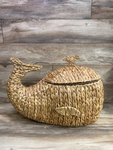 NEW Place & Time Everyday Whale Woven Storage Basket