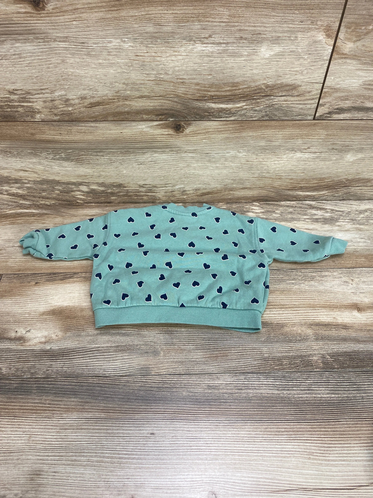 Cat & Jack Heart Print Sweatshirt Green sz 3-6m