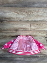 Design History Star Faux Fur Bomber Pink sz 2T