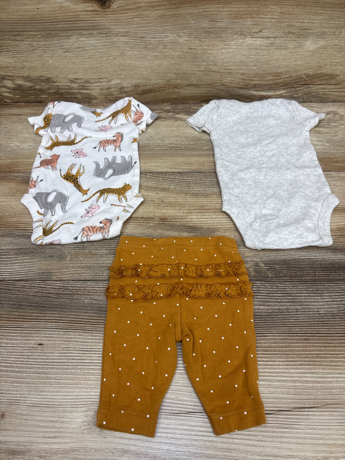 Just One You 3pc Bodysuit & Pants Set Grey sz Newborn