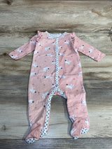 Jessica Simpson Bunny Print Sleeper Pink sz 6-9m