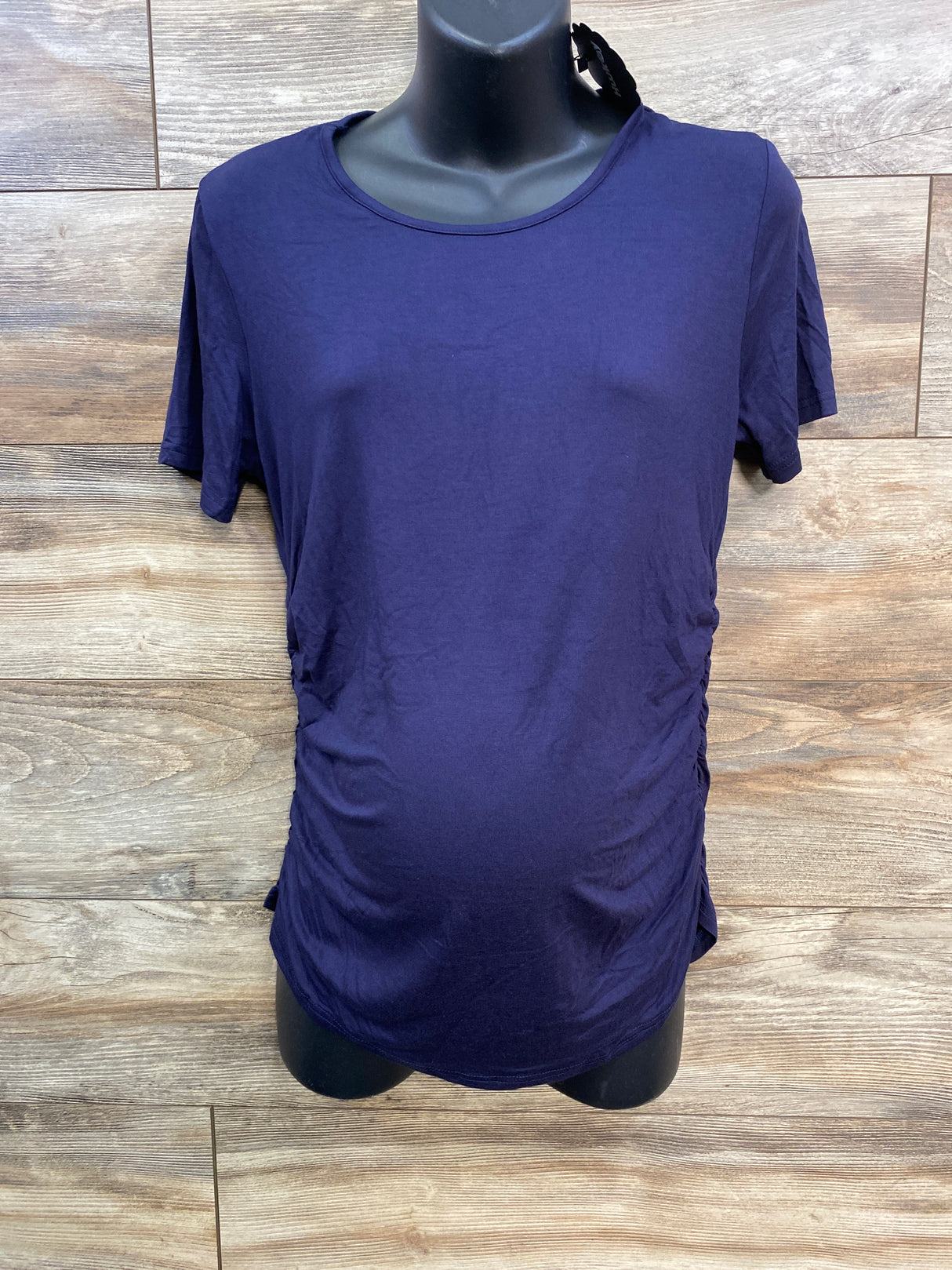 NEW Huukeay Maternity Ruched Shirt Navy sz Medium