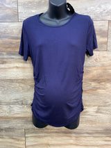 NEW Huukeay Maternity Ruched Shirt Navy sz Medium