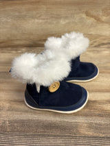 FEETCITY Faux-Fur Lined Boots Navy sz 5c