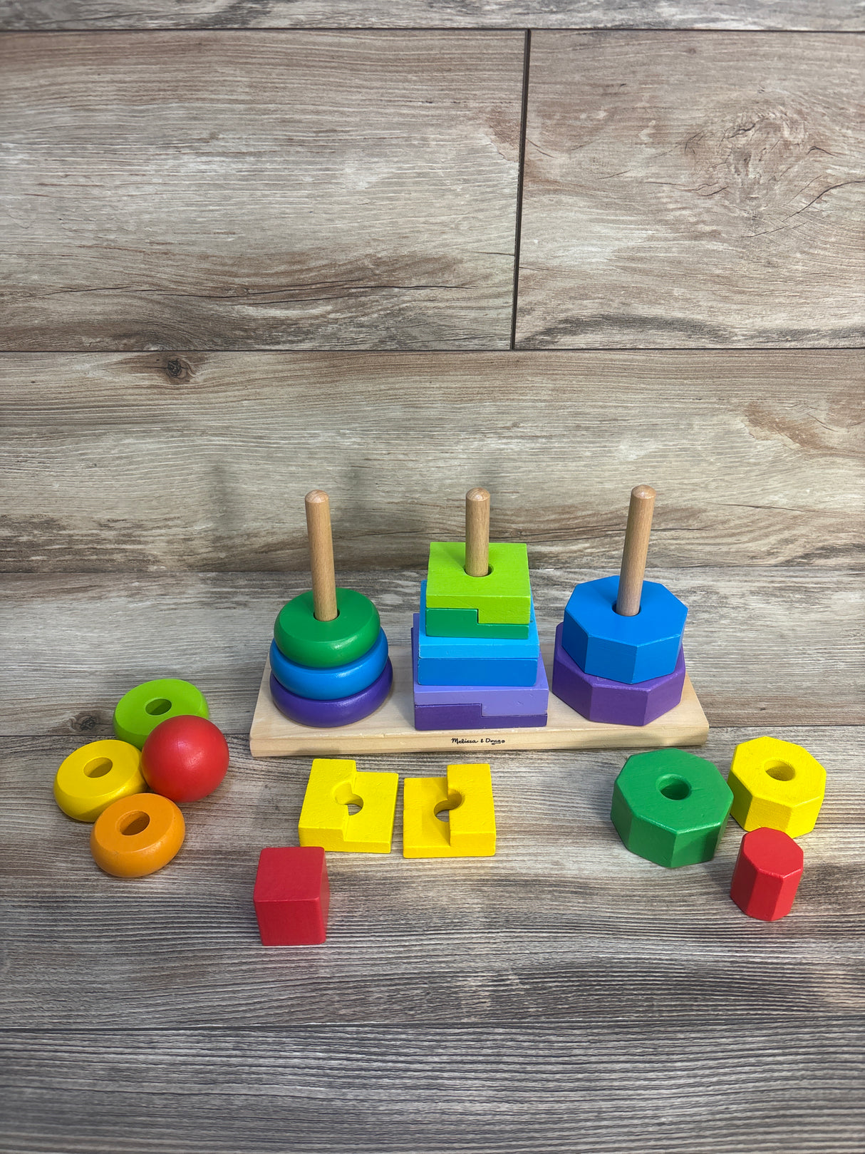 Melissa & Doug Geometric Stacking Toy