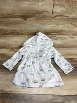 Just One You Dino Terry Bath Robe White sz 0-9m