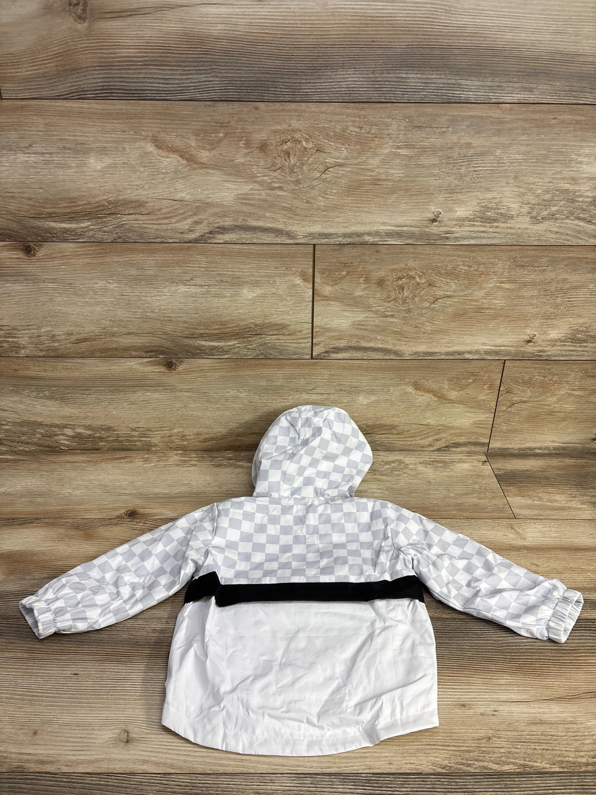 Little Bipsy 1/4 Zip Check Block Windbreaker White sz 12-18m