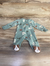 Carter's Dog Sleeper Green sz Newborn