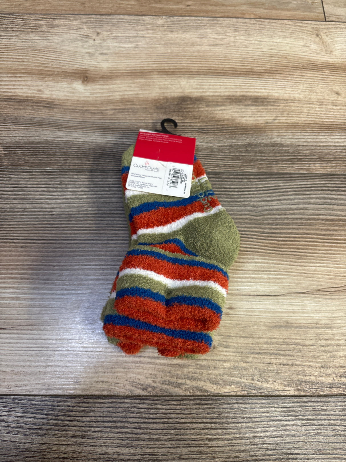 NEW Cuddl Duds 2pk Plushfill Fuzzy Socks Green sz 2-4T