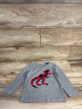 NEW Cat & Jack Long Sleeve Dinosaur Print Shirt Grey sz 4T