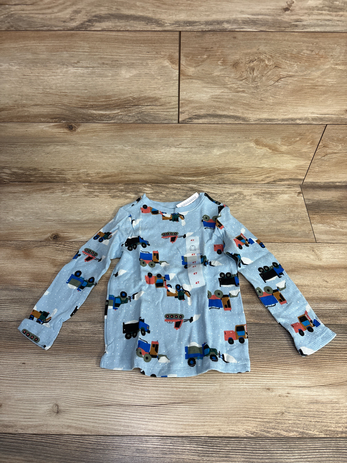 NEW Old Navy Snow Plow Waffle Knit Blue Shirt sz 4T