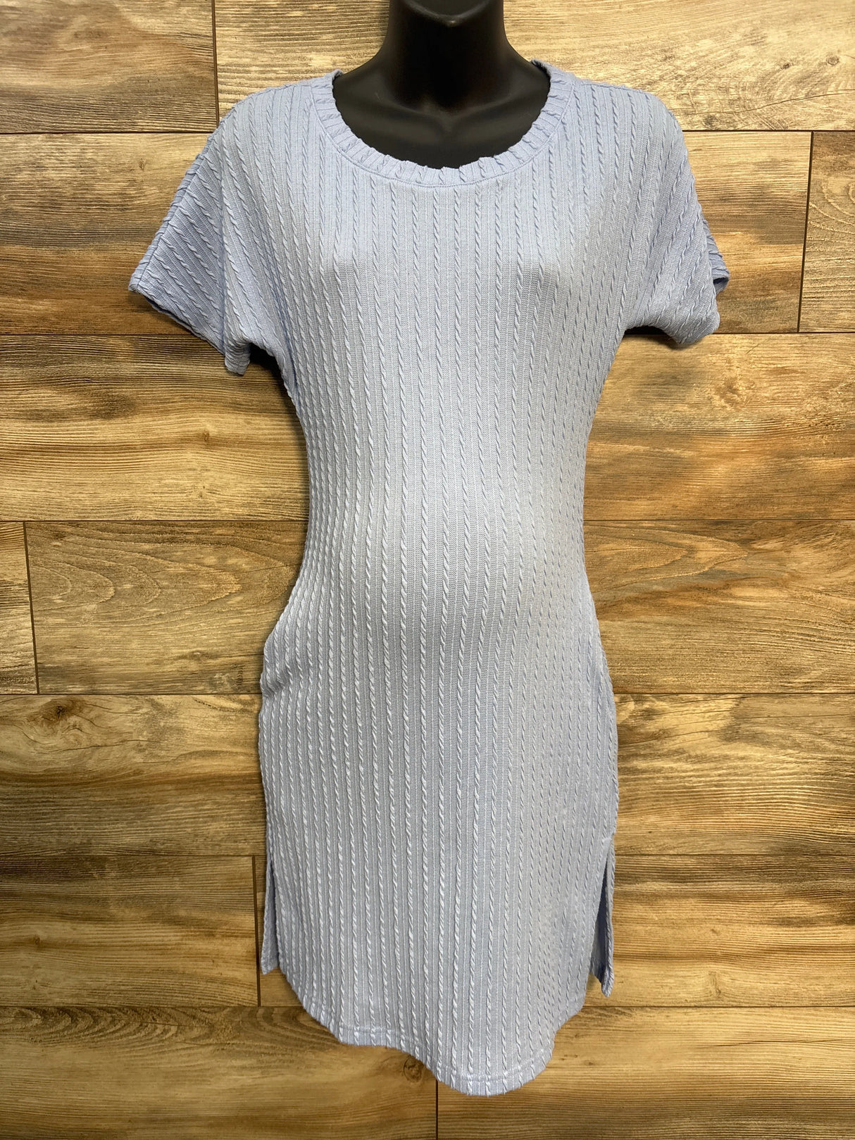 Dulayoo Cable Knit Sweater Dress Purple sz Small