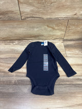 NEW Old Navy Ribbed Long Sleeve Bodysuit Navy sz 6-12m