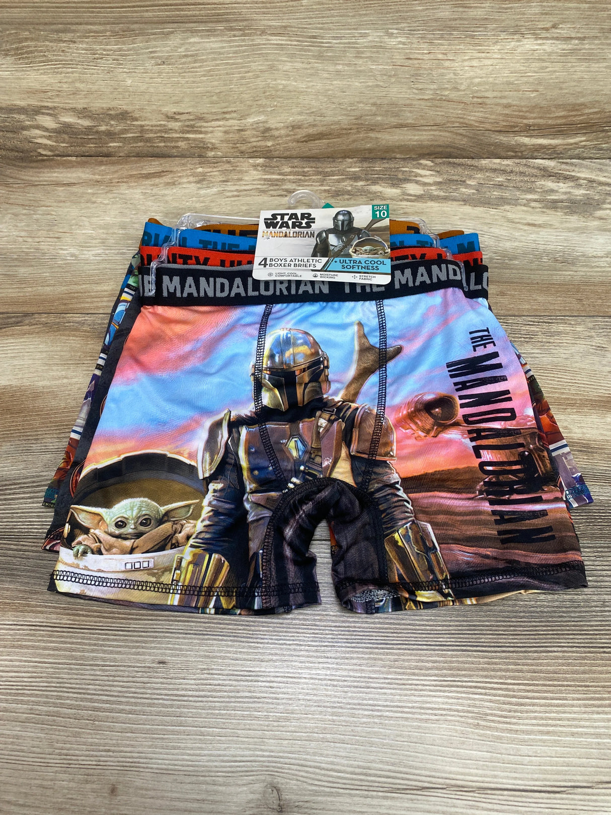 NEW Star Wars The Mandalorian 4Pk Boxer Briefs Sz 10