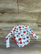 NEW Just One You 1pc Floral Rash Guard Swimsuit White sz 6m