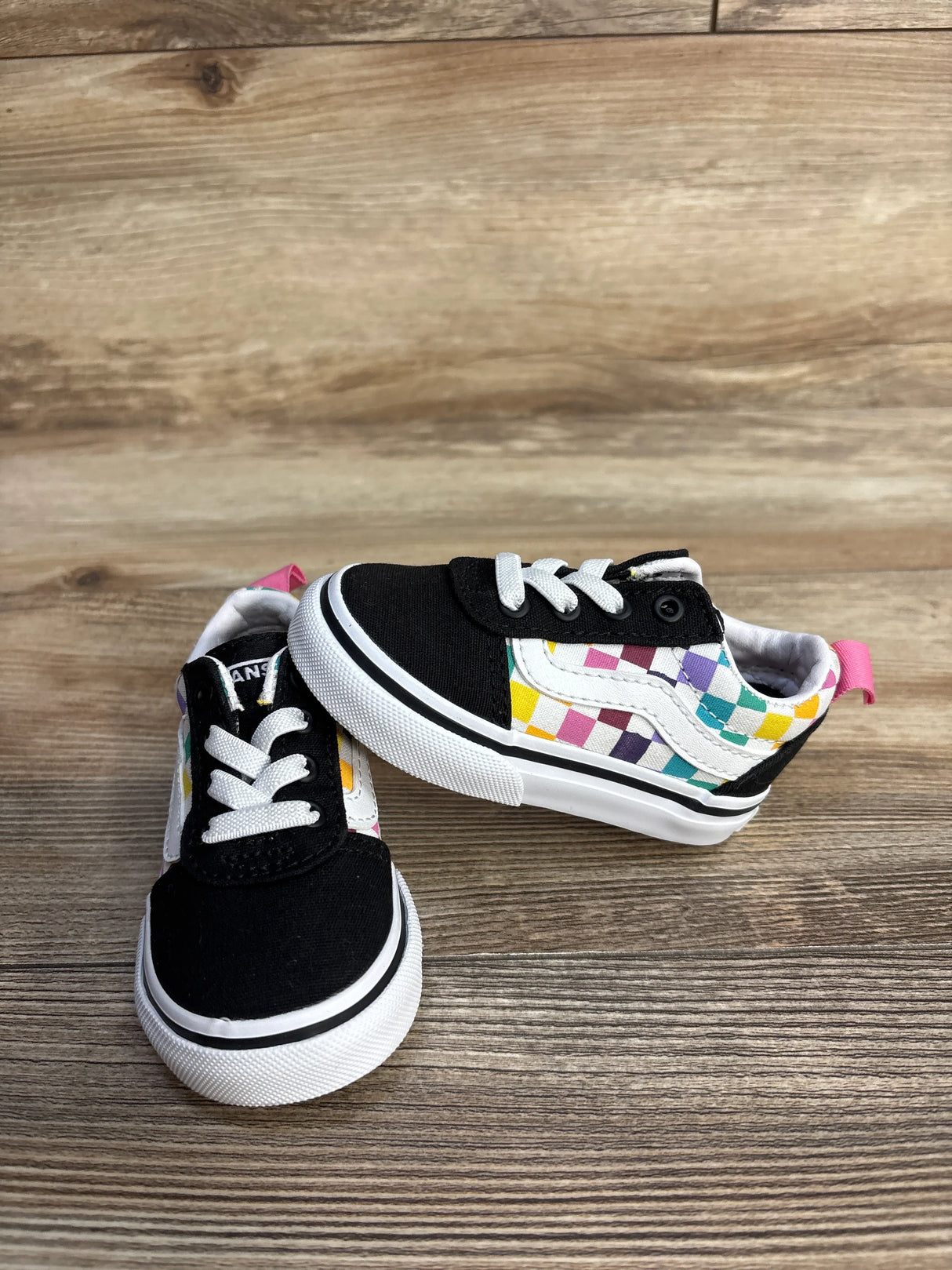 Vans Old Skool V 'Party Checker' Sneakers sz 4c