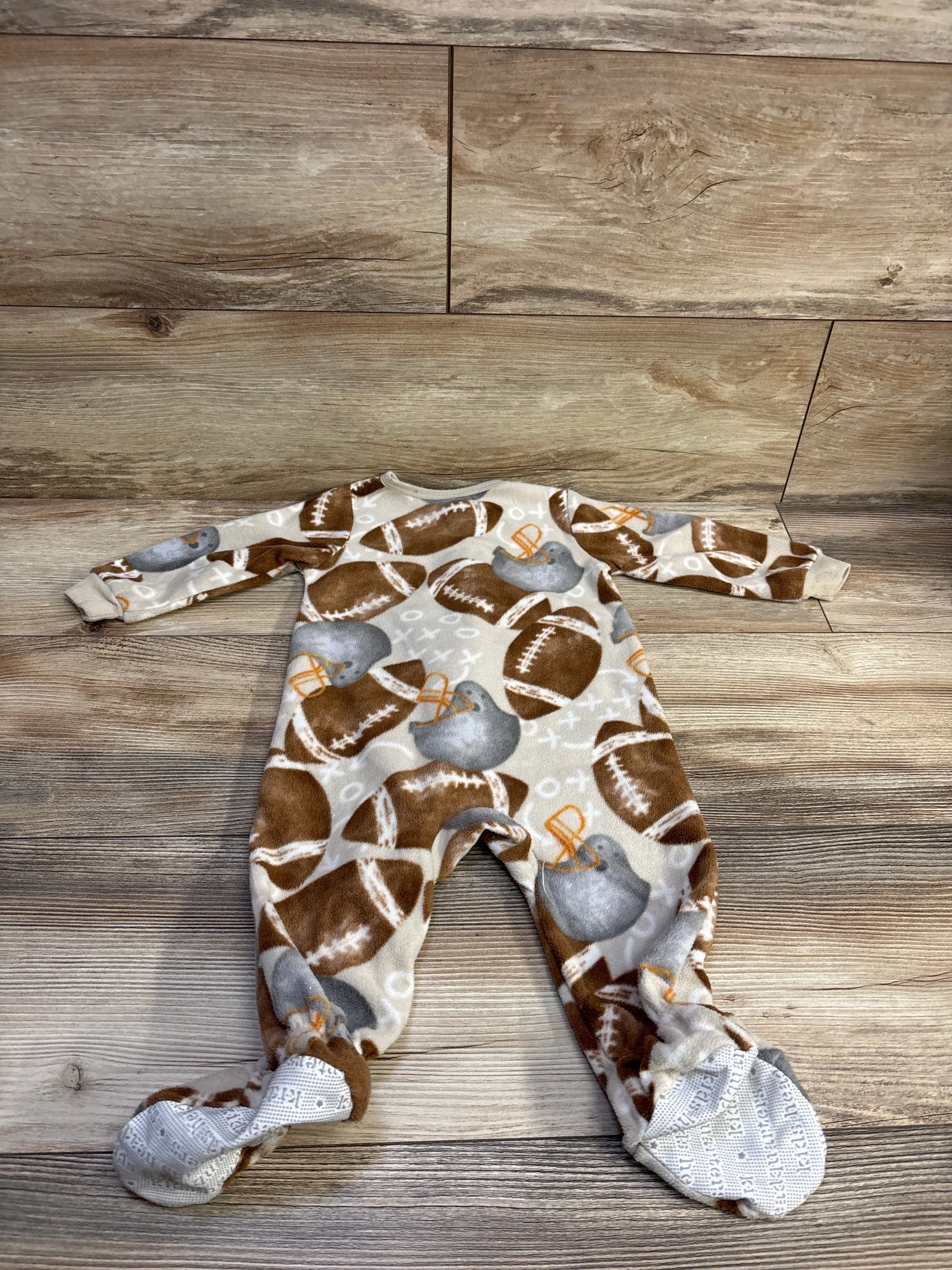 Kids Headquarters Football Blanket Sleeper Tan sz 12m