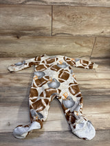 Kids Headquarters Football Blanket Sleeper Tan sz 12m