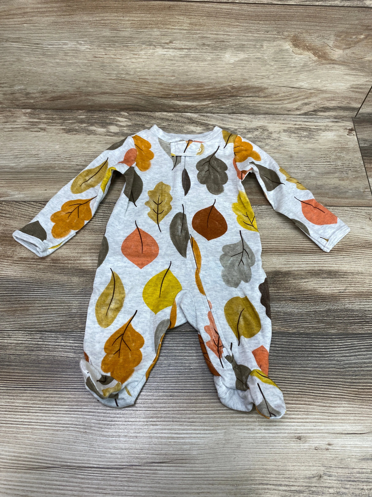 Carter's Leaf Print Sleeper Grey sz Newborn