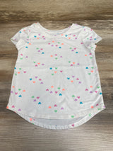 Cat & Jack Heart Print Shirt White sz 4T