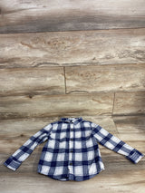 Cat & Jack Plaid Button Up Flannel Blue sz 4T