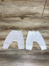 H&M 2pk Fold Over Cuff Pants White sz Preemie