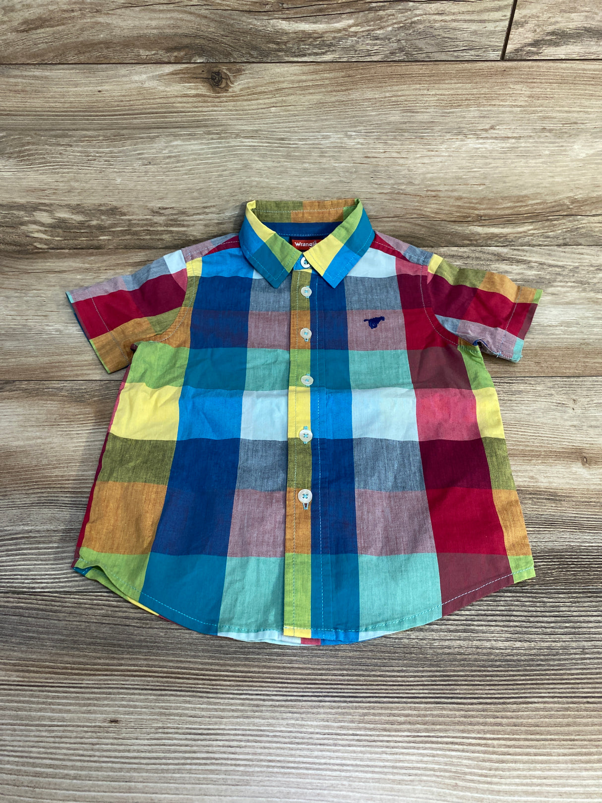 Wrangler Plaid Button Up Shirt sz 2T