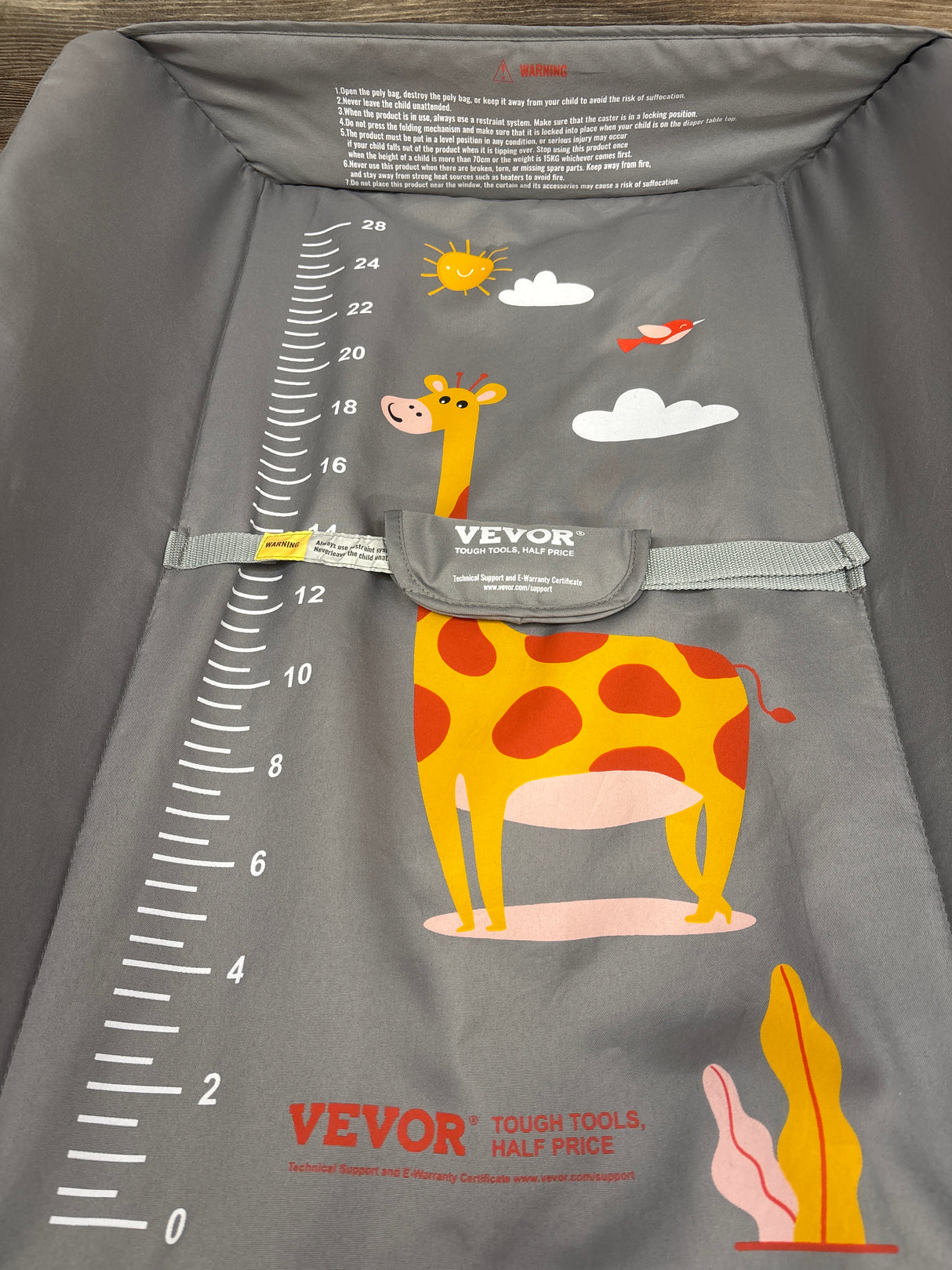 VEVOR Foldable Baby Changing Table with Storage