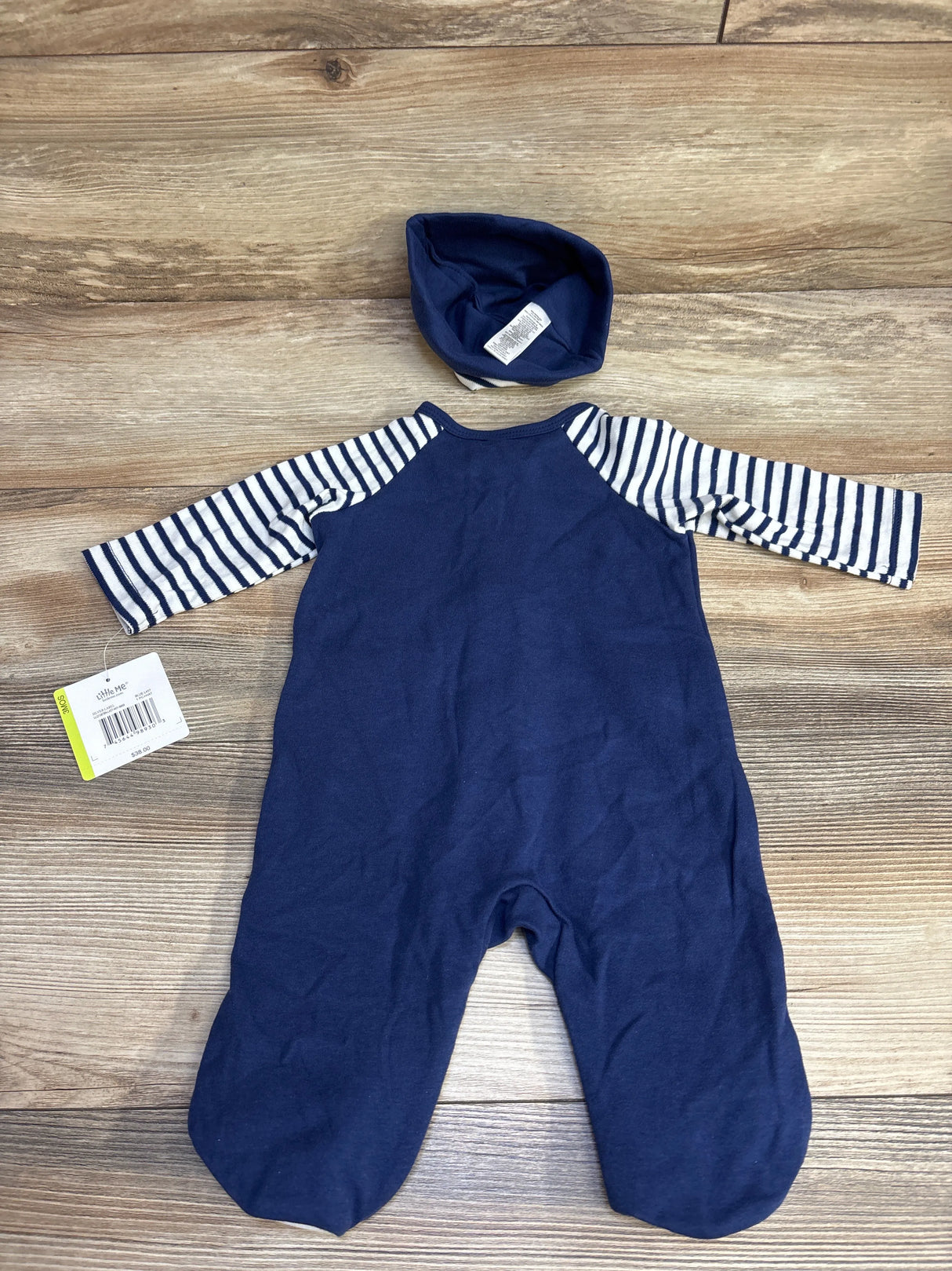 NEW Little Me 2pc Sports Balls Sleeper & Hat Navy sz 3m - Me n Mommy To Be