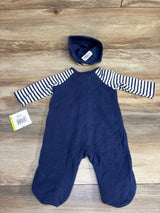 NEW Little Me 2pc Sports Balls Sleeper & Hat Navy sz 3m - Me n Mommy To Be