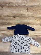Mighty Goods 2pc Star Sweatshirt Grey sz 3m