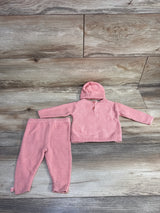 Nicole Miller 3pc Cable Knit Sweater & Pants Set Pink s sz 0-3