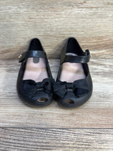 Mini Melissa 'Ultragirl Bow' Jelly Flat Black sz 8 - Me n Mommy To Be