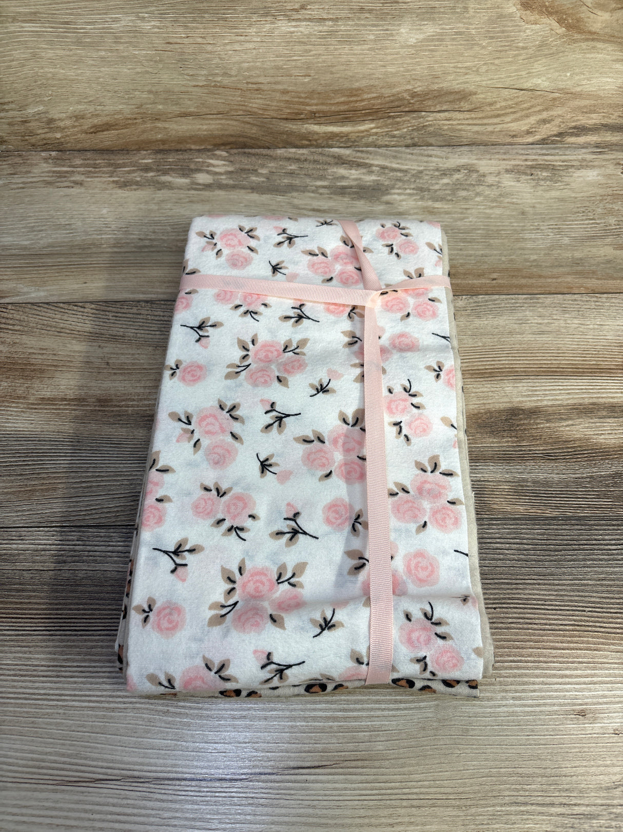 NEW Hudson Baby 7pk Flannel Receiving Blankets in Neutral Pink Floral