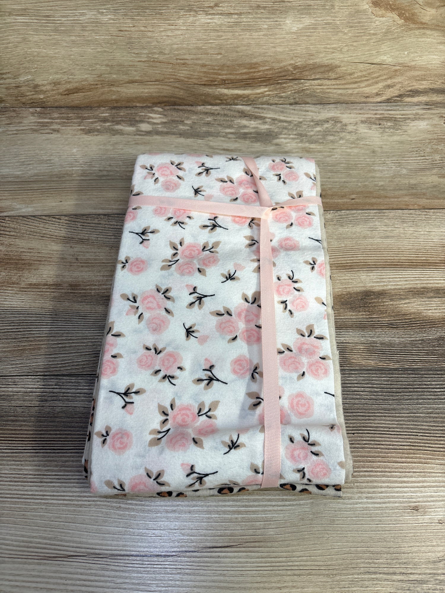 NEW Hudson Baby 7pk Flannel Receiving Blankets in Neutral Pink Floral