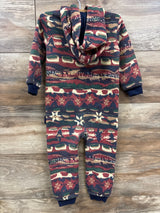 Savage x Fenty Forever Savage Hooded Onesie Red Cognac Cabin Print sz 12-18m