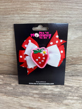 NEW Strawberry Applique Layered Hair Bow