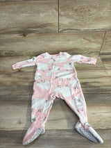 Carter's Sheep Print Blanket Sleeper Pink sz 9m