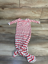 Gigi & Max Bamboo Striped Knot Gown White sz Newborn