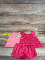 NEW Carter's 3Pc Whale Loose Fit Pajama Set Hot Pink sz 5T
