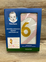 NEW Gerber Girls Monthly Milestone Blanket & Frame Set