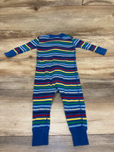 Hanna Andersson Striped Sleeper Blue sz 6-12m