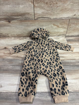 Carter's Leopard Hooded Sherpa Coverall Brown sz 9m