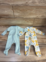 Little Beginnings 2pc Lion Footed Sleeper Blue sz 3-6m
