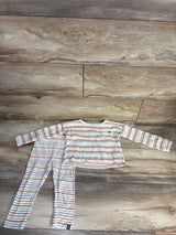 Modern Moments 2pc Ribbed Striped Shirt & Pants Set Ivory sz 24m