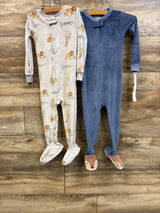 NEW Just One You 2pk Blanket Sleepers Grey/Blue sz 2T